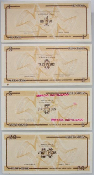 Kuba, 1-20 pesos bez dátumu (1985) Séria D