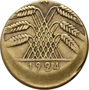 Germania, 10 fenig 1924 A, Berlino, DESTRUKT