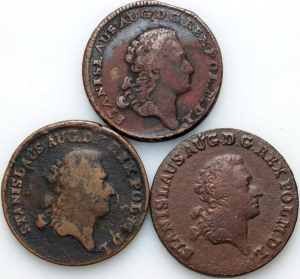 Stanislao Augusto Poniatowski, serie di triplette datate 1767-1790 (3 pezzi)