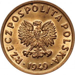 PRL, 5 groszy 1949, bronz