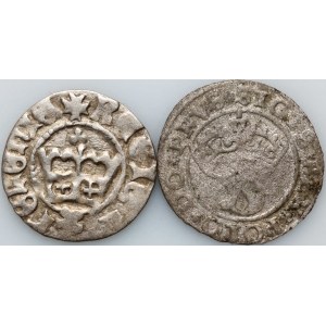 Jan Olbracht 1492-1501, półgrosz bez daty, Zygmunt I Stary, szeląg 1529, Toruń