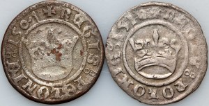 Zikmund I. Starý, sada půlpencí z let 1501-1510 (2 kusy)