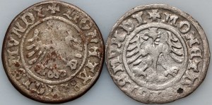 Sigismond Ier le Vieux, série de demi-pence datée de 1501-1510 (2 pièces)