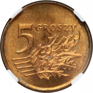 III RP, 5 groszy 1990, Warszawa