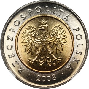 III RP, 5 złotych 2008, Warszawa