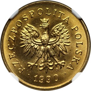 Third Republic, 2 pennies 1990, Warsaw