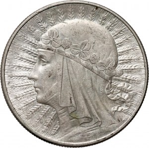 II RP, 10 zloty 1932, Varsovie, Tête de femme