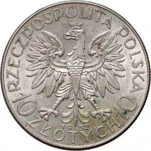 II RP, 10 zlotých 1932, Varšava, Hlava ženy