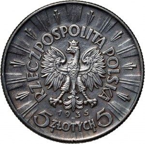 II RP, 5 zlotých 1935, Varšava, Józef Piłsudski