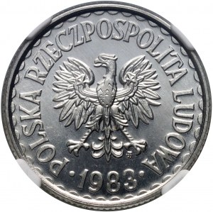 PRL, 1 zloty 1983, aluminum