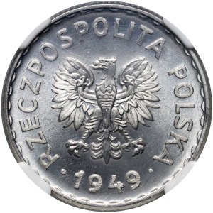 PRL, 1 zloty 1949, aluminum
