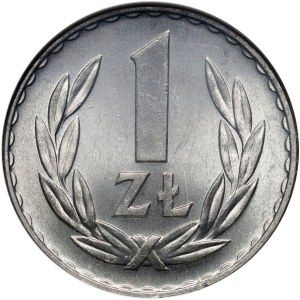 République populaire de Pologne, 1 zloty 1949, aluminium