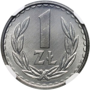 Poľská ľudová republika, 1 zlotý 1988, hliník