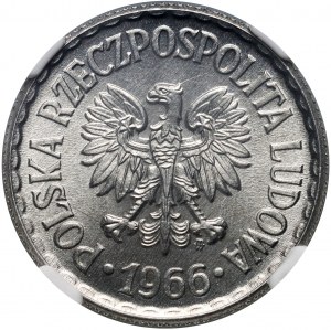 PRL, 1 zloty 1966, aluminium