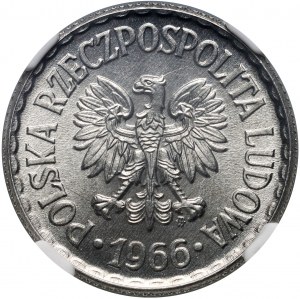 PRL, 1 złoty 1966, aluminium