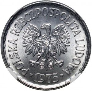 PRL, 1 zloty 1975, without mintmark