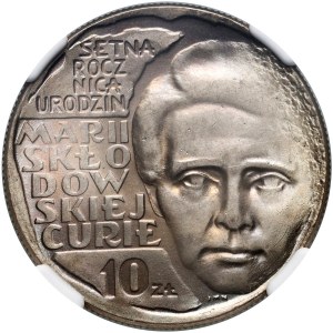 PRL, 10 Zloty 1967, Maria Skłodowska Curie