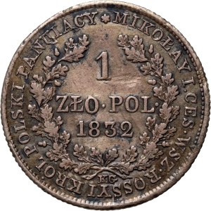 Congress Kingdom, Nicholas I, 1 zloty 1832 KG, Warsaw