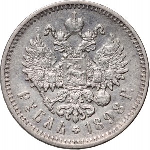 Russia, Nicola II, rublo 1898 (АГ), San Pietroburgo