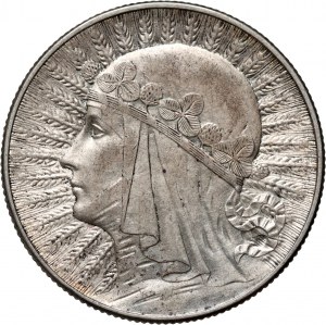 II RP, 5 zloty 1933, Varsavia, testa di donna