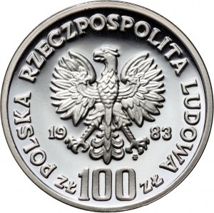 PRL, 100 złotych 1983, Ochrona Środowiska - Niedźwiedzie, PRÓBA