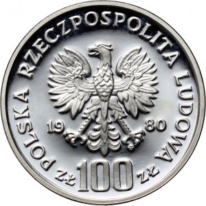 Polská lidová republika, 100 zlotých 1980, Ochrana životního prostředí - tetřev, SAMPLE