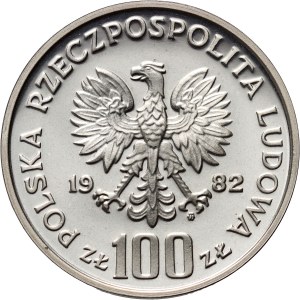 Polská lidová republika, 100 zlotých 1982, Ochrana životního prostředí - čápi, SAMPLE