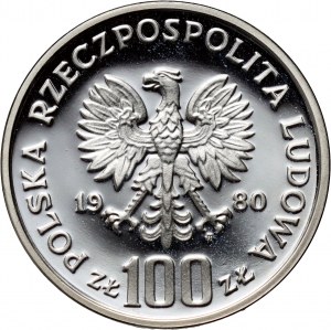 Volksrepublik Polen, 100 Zloty 1980, 50 Jahre Dar Pomorza, MUSTER