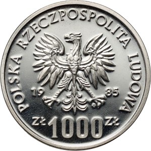 Poľská ľudová republika, 1000 zlotých 1985, Przemysław II, PRÓBA