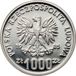 République populaire de Pologne, 1000 zloty 1985, Écureuil, ÉCHANTILLON