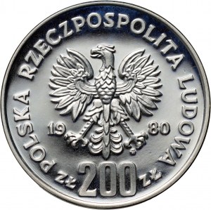PRL, 200 złotych 1980, Kazimierz Odnowiciel, PRÓBA