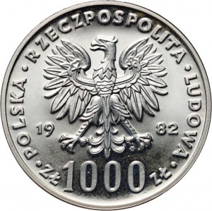 Poľská ľudová republika, 1000 zlotých 1982, Ján Pavol II, SAMPLE