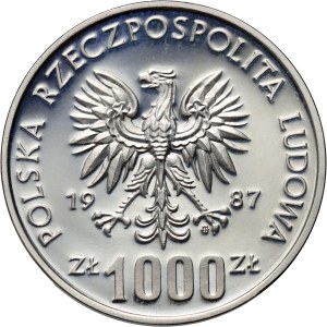 PRL, 1000 złotych 1987, Kazimierz III Wielki, PRÓBA