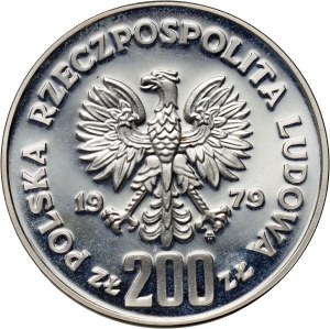 Volksrepublik Polen, 200 Zloty 1979, Mieszko I., Halbfigur, PROBE