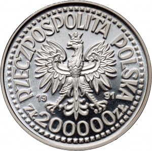 Třetí republika, 200 000 zl 1991, Jan Pavel II, SAMPLE