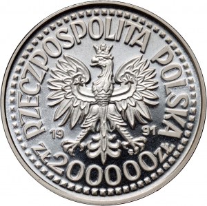 Third Republic, 200000 zloty 1991, John Paul II, SAMPLE