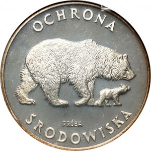 Volksrepublik Polen, 100 Zloty 1983, Umweltschutz - Bären, MUSTER