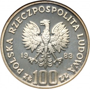 Volksrepublik Polen, 100 Zloty 1983, Umweltschutz - Bären, MUSTER