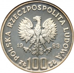 PRL, 100 złotych 1983, Ochrona środowiska - Niedźwiedzie, PRÓBA