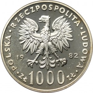 Polská lidová republika, 1000 zlotých 1982, Jan Pavel II, SAMPLE