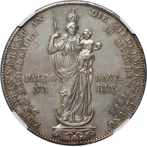Germany, Bavaria, Miximilian II Josef, 2 Gulden 1855, Munich, Restoration of the Madonna Column