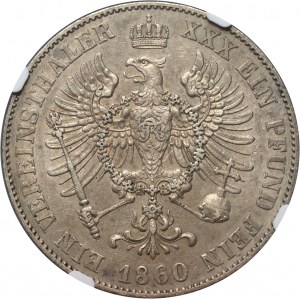 Allemagne, Prusse, Wilhelm I, thaler 1860 A, Berlin