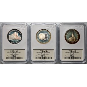PRL, zestaw monet próbnych 1000 złotych z lat 1986-1987, (3 sztuki), PRÓBA