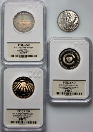 People's Republic of Poland, 1979-1988 proof coin set, (4 pieces), SAMPLE