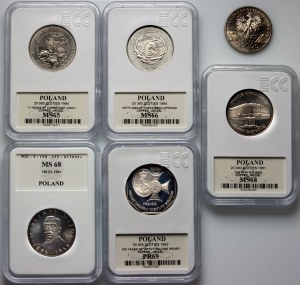 People's Republic / Third Republic, coin set from 1984-1994 (6 pieces)
