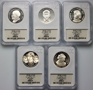 PRL, zestaw monet 100 złotych z lat 1974-1979, (5 sztuk)