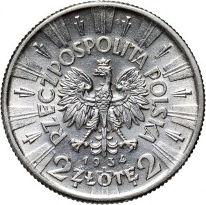 II RP, 2 zlotys 1934, Varsovie, Józef Piłsudski