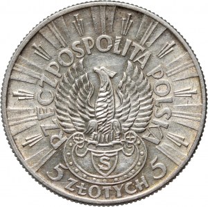 II RP, 5 zloty 1934, Warsaw, Jozef Pilsudski, Strzelecki Eagle