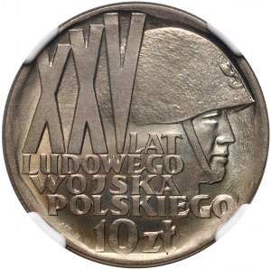 PRL, 10 zlotys 1968, XXV years of Polish Army