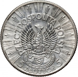 II RP, 5 zlotys 1934, Varsovie, Józef Piłsudski, Aigle de Strzelecki